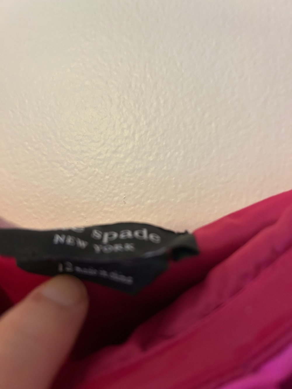 kate spade Hot Pink Bow-Detail Mini Dress, NWOT, Size 12, runs small in bust - Picture 10 of 16